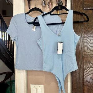 Just Dolly Spring Bodysuit & a T-Shirt Set - Small
